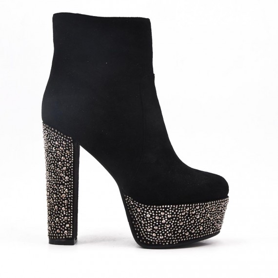 boots with rhinestone heel