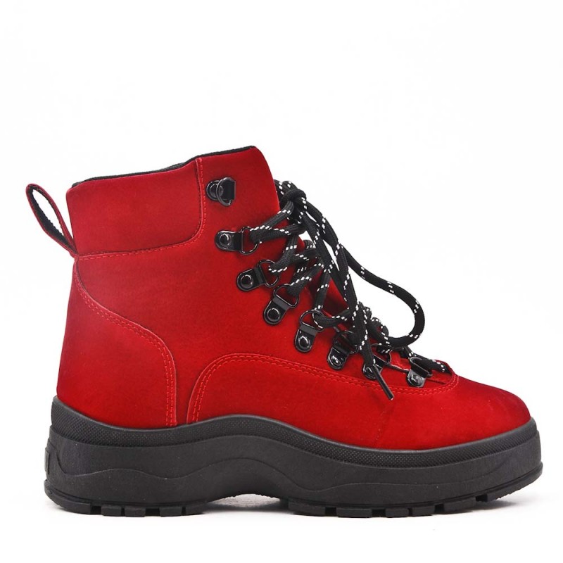 black boots red laces