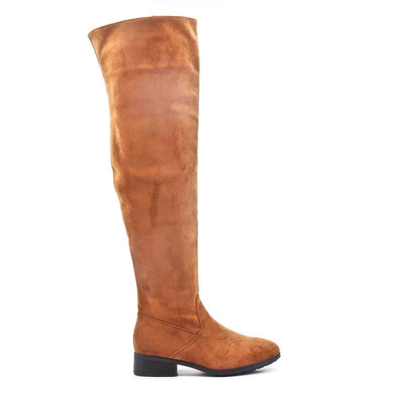 thigh high camel suede boots