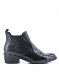 Patent leather ankle boot