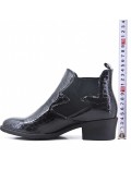 Patent leather ankle boot