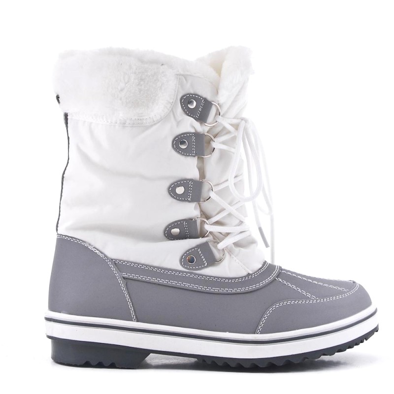 faux leather snow boots