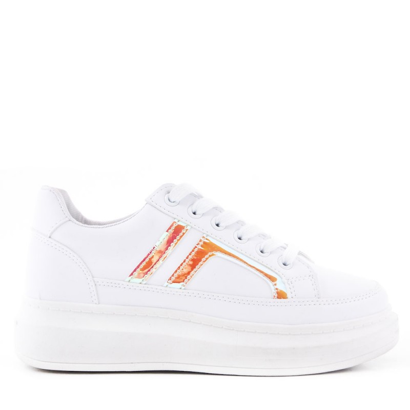 women's white faux leather sneakers