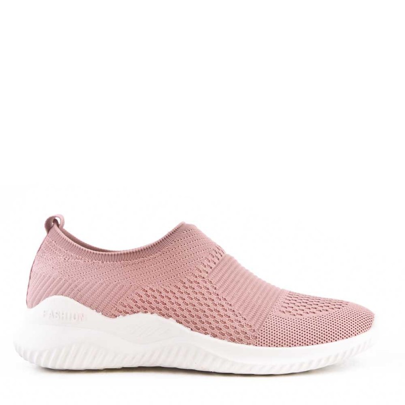 GROSSISTE CHAUSSURES Basket  sans  lacet  en textile pour femme 