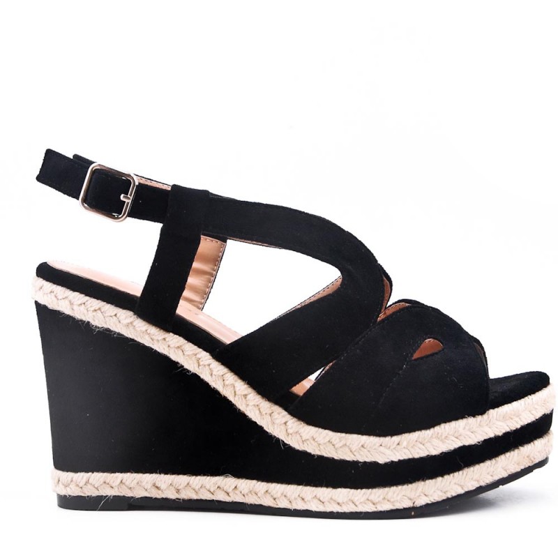 faux suede wedges