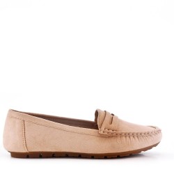 Moccasin in faux suede