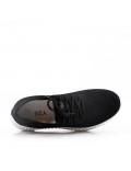 Men's textile lace-up basket