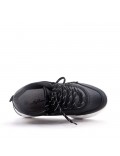 Women's faux leather lace up sneaker