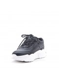 Women's faux leather lace up sneaker