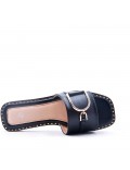 Flat sandals in faux leather for women