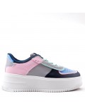 Women's faux leather sneaker