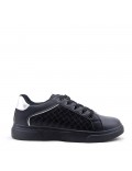 Women's faux leather lace up sneaker