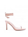 Faux leather heeled sandal