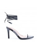 Faux leather heeled sandal