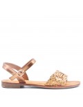 Flat sandals in faux leather for women