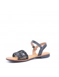 Flat sandals in faux leather for women