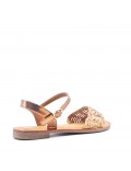 Flat sandals in faux leather for women