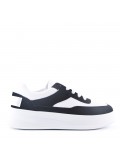 Women's faux leather sneaker