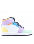 Women's faux leather sneaker