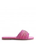 Slipper in mixed materials for women