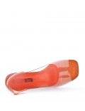 Transparent heel sandal for women