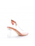 Transparent heel sandal for women