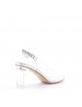 Transparent heel sandal for women