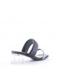 Transparent heel sandal for women