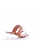 Transparent heel sandal for women