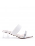 Transparent heel sandal for women