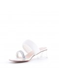 Transparent heel sandal for women