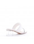 Transparent heel sandal for women