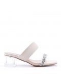 Transparent heel sandal for women