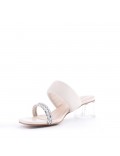 Transparent heel sandal for women