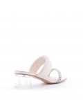 Transparent heel sandal for women