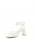 Faux leather heeled sandal