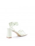 Faux leather heeled sandal