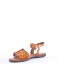 Flat sandals in faux leather for women