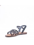 Flat sandals in faux leather for women