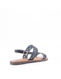 Flat sandals in faux leather for women