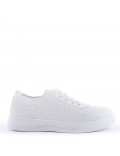 Women's faux leather sneaker