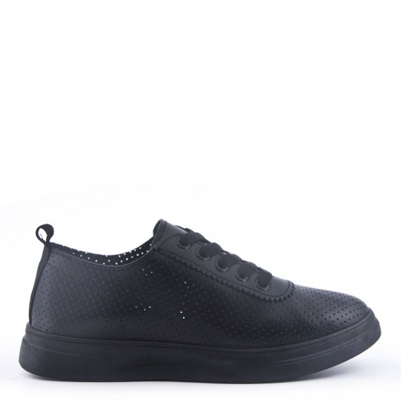 Women's faux leather sneaker