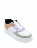 Basket en simili cuir pour femme