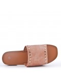 Women's flip flops in imitation leather