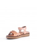 Flat sandals in faux leather for women