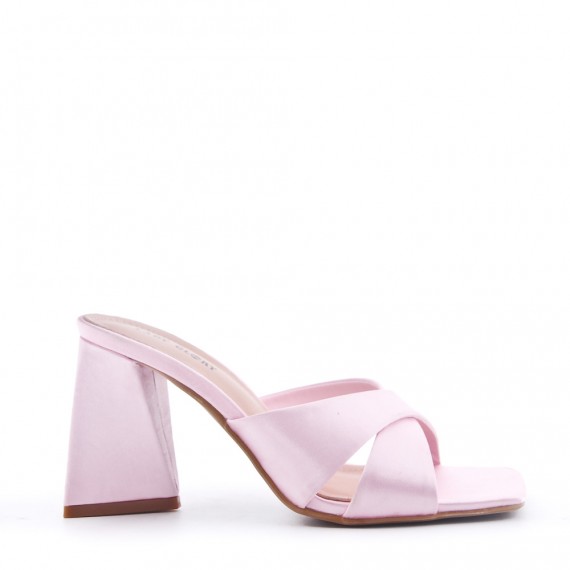 Faux leather heeled sandal