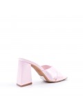 Faux leather heeled sandal