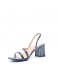 Faux leather heeled sandal