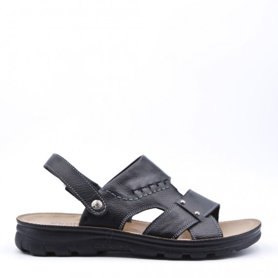 Man sandal in faux leather