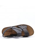 Man sandal in faux leather